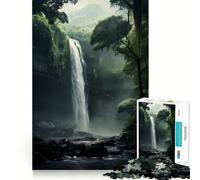 Rompecabezas Cascada en la Selva, 1000 Piezas para Adultos, para estimular la Memoria, para Pasar un Buen rato, para armar una Obra de Arte 38x52cm