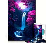 Rompecabezas Cascada Nocturna de 1000 Piezas para Adolescentes Juguete de lógica y suavidad para Relajarse Corte preciso Regalo Ideal (38x52cm)