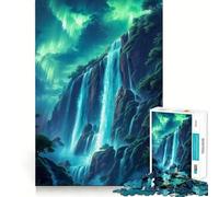 Rompecabezas Cascada Nocturna Mística para Adultos, 1000 Piezas, Juguete de Habilidad para Desarrollar la Razón, Alivio de la Ansiedad, Corte Exacto, Regalo Elegante (50x75cm)
