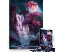 Rompecabezas Cascada Sakura de 1000 Piezas para Adultos: Ayuda a Mejorar la Memoria, Calma la Mente, diseño, Montaje y Regalo Creativo (38x52cm)