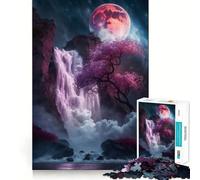 Rompecabezas Cascada Sakura de 1000 Piezas para Adultos Ayuda a Mejorar la Memoria y Calma la Mente Diseño, Montaje y Regalo Creativo (38x26cm)