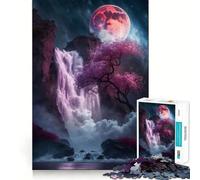 Rompecabezas Cascada Sakura de 1000 Piezas para Adultos Fortalece la Memoria Ideal para Grupos Bordes limpios Regalo Elegante (50x75cm)