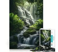 Rompecabezas Cascada Serena en un Bosque exuberante para Adultos, 1000 Piezas, lógica Clara, Juguete, Tiempo Libre, Corte Perfecto, Regalo Creativo (50x75cm)