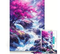 Rompecabezas Cascada Zen para Adolescentes,1000 Piezas,Juego para desarrollar la Mente,Cortado con láser para un Tiempo de relajación Ejercicios mentales en casa (38x26cm)