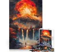 Rompecabezas Cascadas de Luna de Sangre de 1000 Piezas Desarrolla tu Capacidad Mental Entretenimiento Cierre Seguro Regalo de cumpleaños (38x52cm)