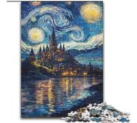 Rompecabezas Castillo bajo Las Estrellas de 1000 Piezas para Adolescentes, Ideal para Mayores de 14 años Ideas de Regalo para Decorar el hogar (50x75cm)