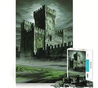 Rompecabezas Castillo Cubierto de Vegetación para Adultos, 1000 Piezas, Juguete de Lógica Fuerte, Alivio de Tensión, Borde Transparente, Regalo Premium (50x75cm)
