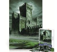 Rompecabezas Castillo Cubierto de Vegetación para Adultos, 1000 Piezas, Juguete de Lógica Fuerte, Alivio de Tensión, Borde Transparente, Regalo Premium (38x26cm)