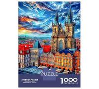 Rompecabezas Castillo de Praga 1000 Piezas De Lógica - para Adultos, Niños Y Toda La Familia, Puzzle Juego Didáctico, 38x26cm/1000pcs
