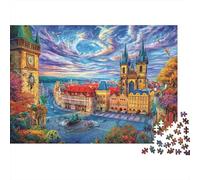 Rompecabezas Castillo de Praga 1000 Piezas para Adultos Y Familias - Puzzle DIY, Desafío Satisfactorio 52x38cm/1000pcs