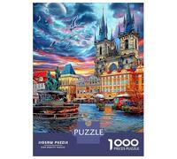 Rompecabezas Castillo de Praga 1000 Piezas Puzzle - Juego Didáctico para Adultos Y Niños, 70x50cm/1000pcs