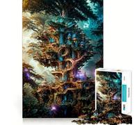 Rompecabezas Castillo Espacial de 1000 Piezas para Adultos, Juguete de lógica Mental, Tiempo de relajación, Corte Firme, (50x75cm)