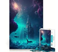 Rompecabezas Castillo Galáctico Submarino 1000 Piezas Diversión para Estimular la Concentración Corte Láser para un Encaje Actividad para Compartir con Seres Queridos (50x75cm)