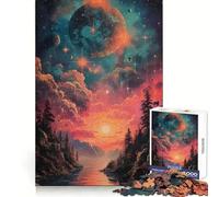 Rompecabezas Celestial Wilderness de 1000 Piezas para Adultos Rompecabezas de lógica,Escape Relajante,unión precisa, (50x75cm)