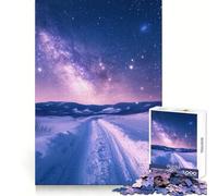 Rompecabezas Celestial Winter Dreamscape para Adultos,1000 Piezas,Ideal para Entrenamiento,recreación y Actividades al Aire Libre Bordes definidos (50x75cm)