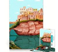 Rompecabezas Cerdeña de 1000 Piezas para Adultos Juguete Inteligente para Jugar Juntos Diversión con Corte preciso Exhibición artística (38x26cm)