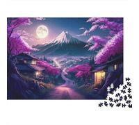 Rompecabezas Cherry Blossom Night Scene De 1000 Piezas para Adultos, Puzzle Adultos, Rompecabezas Educativo Doméstico 52x38cm/1000pcs