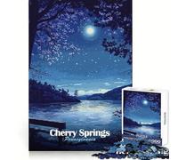 Rompecabezas Cherry Springs Night Sky de 1000 Piezas para Adolescentes Entrenamiento Inteligente,Escape Tranquilo,Corte Impecable,Regalo de Invierno (38x52cm)