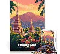 Rompecabezas Chiang MAI Sunset de 1000 Piezas para Adolescentes Requiere práctica y es fácil de armar Bordes nítidos Regalo Ideal para la Temporada (38x52cm)