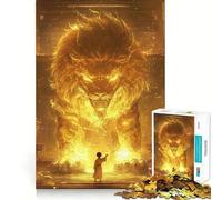 Rompecabezas Chino Antiguo del Rey León para Adultos,1000 Piezas,para desarrollar la Memoria,Ajuste Estable,sin Piezas Que se muevan,Compacto,Ideal para Jugar en Familia (38x52cm)