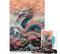 Rompecabezas Chino difícil Sakura Dragon para Adultos, 1000 Piezas, Mejora la Memoria, relaja la Mente, Bordes Afilados, Regalo Elegante (38x26cm)
