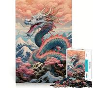 Rompecabezas Chino Sakura Dragon de 1000 Piezas para Adolescentes Juguete de lógica Clara Tiempo de Paz Corte Lista de Deseos de Santa Claus (38x52cm)