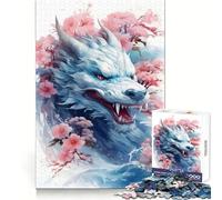 Rompecabezas Chino Sakura Dragon de 1000 Piezas para Adolescentes Juguete para desarrollar la lógica, Relajante y Divertido Corte preciso Regalo artístico (38x26cm)