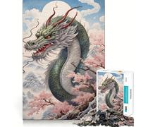 Rompecabezas Chino Sakura Dragon de 1000 Piezas para Adolescentes, Juguete para ejercitar la Mente, diseño Relajante, Regalo Ideal para armar (50x75cm)