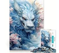 Rompecabezas Chino Sakura Dragon de 1000 Piezas para Adultos Juego Mental Pasatiempo en casa Bordes limpios Un Regalo Encantador (38x26cm)