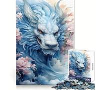 Rompecabezas Chino Sakura Dragon de 1000 Piezas para Adultos Juego Mental Pasatiempo en casa Bordes limpios Un Regalo Encantador (38x26cm)