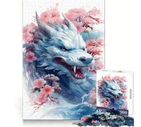 Rompecabezas Chino Sakura Dragon para Adultos, 1000 Piezas, para Fortalecer la Memoria, Divertido, para armar, Arte Coleccionable (50x75cm)