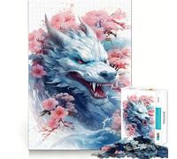 Rompecabezas Chino Sakura Dragon para Adultos, 1000 Piezas, para Fortalecer la Memoria, Divertido, para armar, Arte Coleccionable (50x75cm)