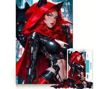 Rompecabezas ciberpunk de Caperucita Roja para Adolescentes, 1000 Piezas, Juguete para ejercitar la Mente, diversión Relajante, Corte preciso, Regalo Festivo (38x52cm)
