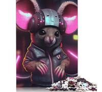 Rompecabezas ciberpunk de ratón, Rompecabezas de cartón Premium para niños y Adultos a Partir de 12 años, 1000 Piezas (75 x 50 cm)