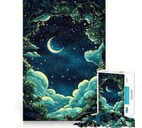 Rompecabezas Cielo Nocturno a través de los árboles para Adolescentes, 1000 Piezas, Juguete Intelectual, escapada Relajante, Corte de Calidad, Regalo de Temporada (38x26cm)