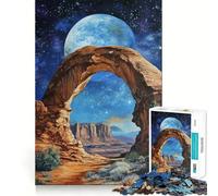 Rompecabezas Cielo Nocturno a Través del Arco para Adultos, 1000 Piezas, Fortalece la Memoria, Pasatiempo en Casa, Bordes Limpios, Regalo Elegante (50x75cm)