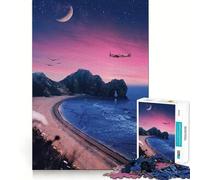 Rompecabezas Cielo Nocturno sobre Arco costero para Adolescentes, 1000 Piezas, Juego Inteligente, Tiempo en Familia, patrón de ensamblaje, selección de Deseos de Papá Noel (50x75cm)