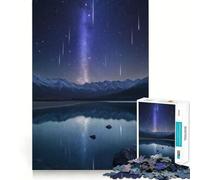 Rompecabezas Cielo Nocturno sobre Lago de Montaña, 1000 Piezas para Adultos, Juguete de Lógica para Estimular la Diversión Juntos, Borde Premium, Regalo Elegante (50x75cm)