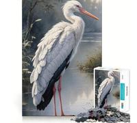 Rompecabezas Cigüeña Junto al Agua para Adultos, 1000 Piezas, Juego de lógica ingeniosa, Divertido y con Piezas de Corte preciso, Regalo Memorable 50x75cm