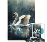 Rompecabezas Cisne bajo la Lluvia para Adolescentes, 1000 Piezas, Juego de lógica, pasatiempo para el hogar, Corte preciso, Regalo para Festivales 50x75cm