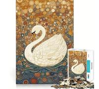 Rompecabezas Cisne Blanco bajo la Luz Estrellada 1000 Piezas Juego cognitivo Divertido Troquelado de Alta precisión aliviar el estrés (50x75cm)