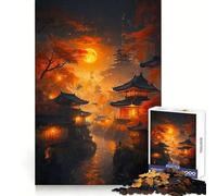 Rompecabezas Ciudad Nocturna Pacífica para Adultos, 1000 Piezas, Juguete de razonamiento y Habilidad, Alivio de la ansiedad, Corte preciso, Regalo Elegante (38x26cm)