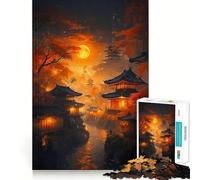 Rompecabezas Ciudad Nocturna Tranquila para Adolescentes, 1000 Piezas, Juguete de Lógica Fina, Suave, Relajante, Bordes Limpios, Regalo Premium (38x52cm)