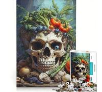 Rompecabezas clásico de 1000 Piezas con diseño de Calavera de belladona Juego de ingenio desafío difícil Regalo para Amigos y Familiares 50x75cm