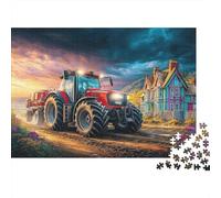 Rompecabezas clásico de Escena de Campo Rural con Tractor en Camino de Tierra en cartón, Regalo Coleccionable de Secret Santa 52x38cm/1000 Piezas