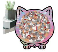Rompecabezas clásicos - Rompecabezas de madera animal con marco, rompecabezas irregular 135 piezas para adultos & | Decoración original salón dormitorio, regalo lindo con caja de almacenamiento