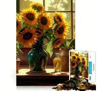 Rompecabezas Cocina de la Cabaña del Girasol para Adolescentes, 1000 Piezas, Juguete de Lógica Eficaz, Pasatiempo Tranquilo, Pieza de Colección de Arte con Bordes Limpios 38x26cm