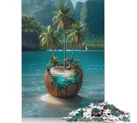 Rompecabezas Coconut Island Paradise, desafío difícil, 100% cartón Reciclado, Ideal para Adultos y Adolescentes, 1000 Piezas (75 x 50 cm)