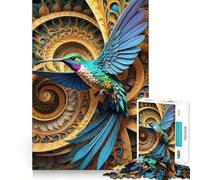 Rompecabezas Colibrí de Cola Violeta 1000 Piezas Entrenamiento Mental Divertido de Corte Limpio componentes Resistentes Entretenimiento cautivador para Disfrutar en casa (38x26cm)