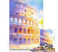 Rompecabezas Coliseo Acuarela Iluminado por el Sol, 1000 Piezas, para Adultos, de Gran lógica, Juguete para el hogar, Ocio, Corte preciso, Regalo sincero 50x75cm